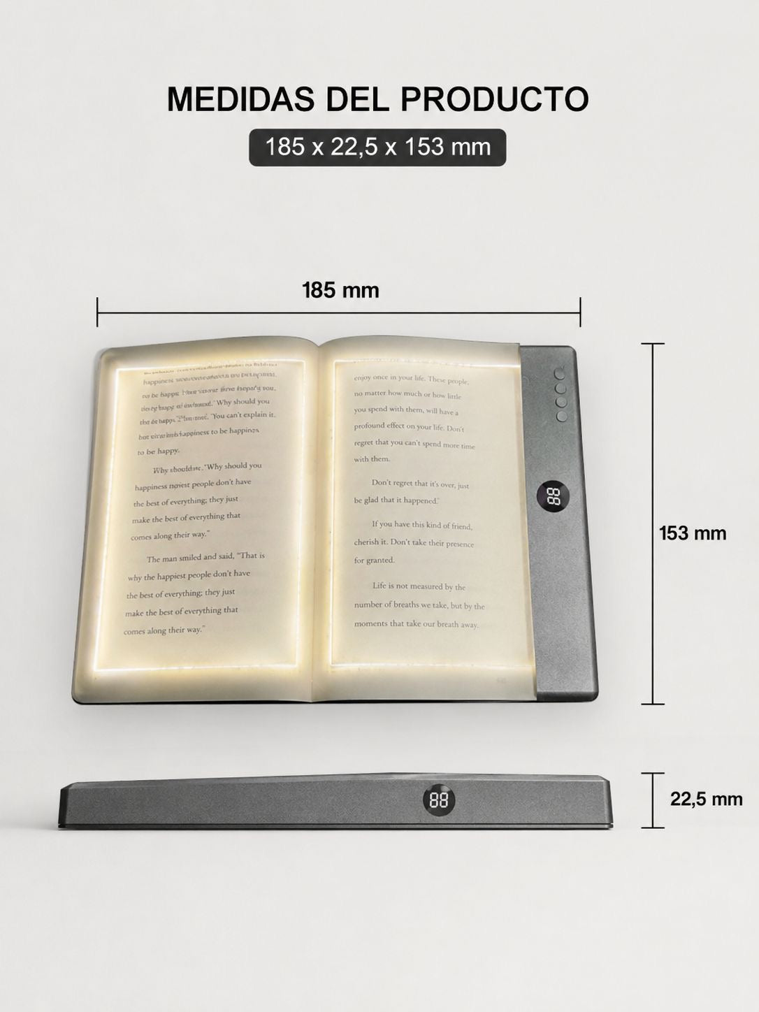 Panel de lectura led recargable y portátil ✨