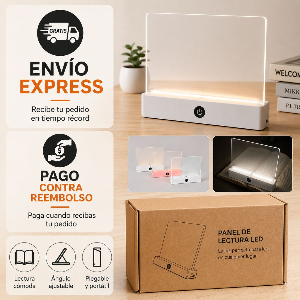 Panel de lectura led recargable y portátil ✨