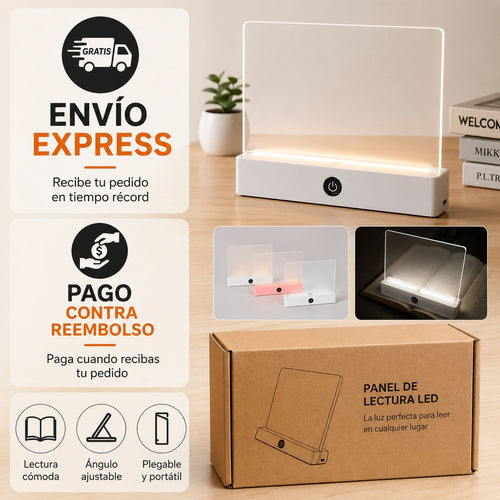 Panel de lectura led recargable y portátil ✨