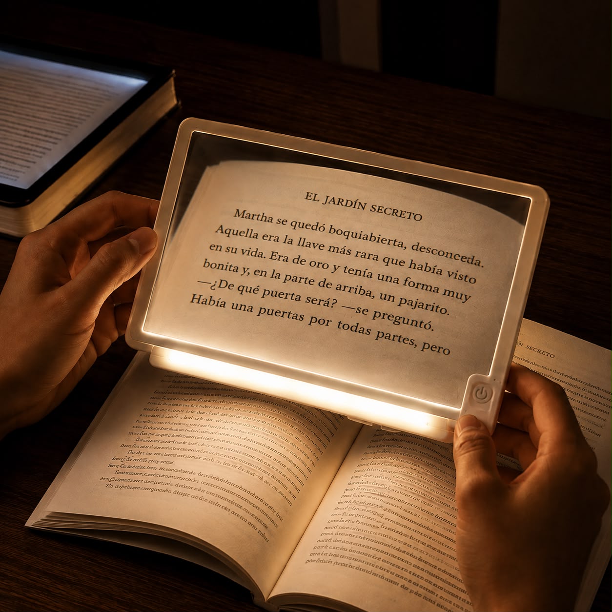Combo panel de lectura (lupa) 🔍+ panel de lectura led sin aumento 📚✨